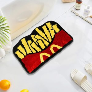 Kids Bathroom Rugs Cute Chips Shape Play Rugs for Kids Ultra Soft Shaggy Nursery Floor Mat Non-Slip Washable Funny Rugs for Sink, Bathroom, Bedroom, Kids Room 31''??20''